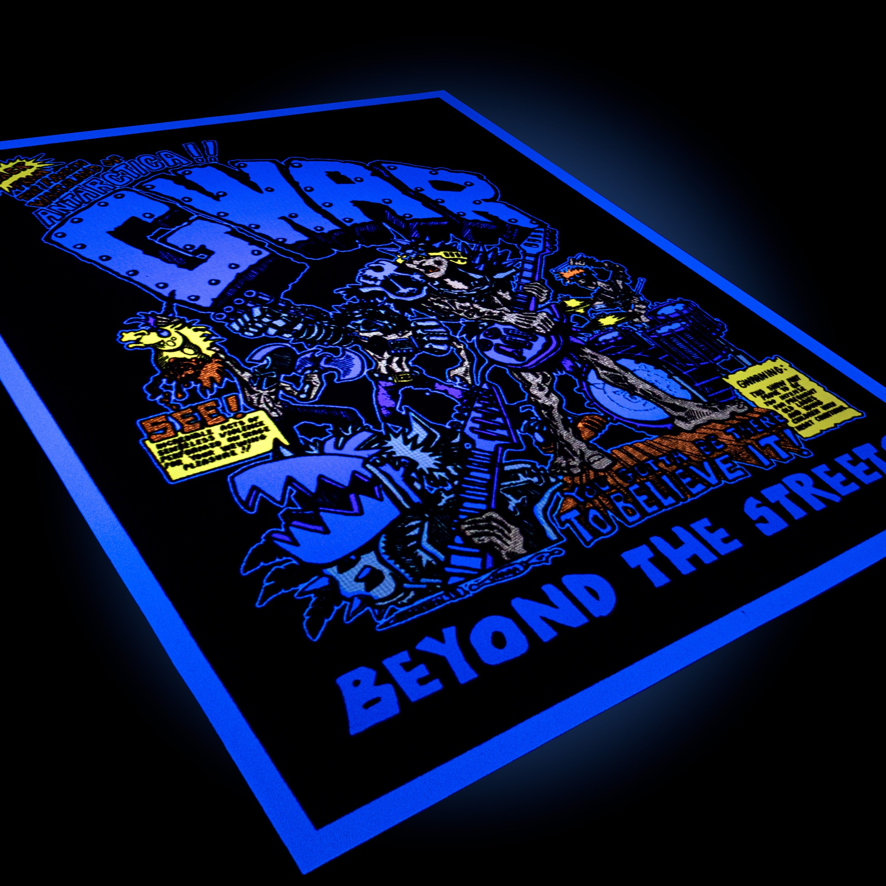 GWAR X BEYOND THE STREETS "GWAR FIRST SHOW" FLOCKED POSTER