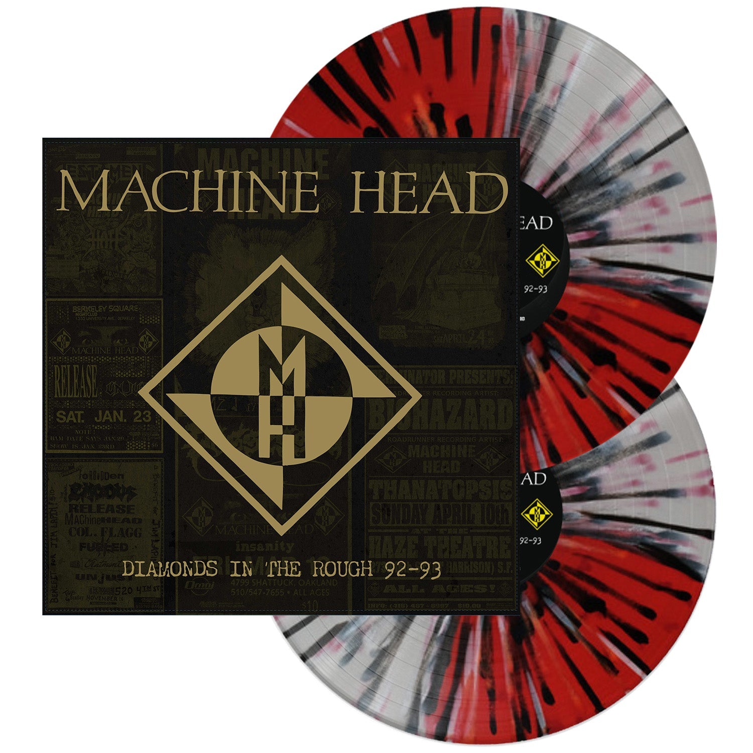 MACHINE HEAD 'DIAMONDS IN THE ROUGH '92-'93’ 2LP (Limited Edition – Only 250 Made, Red/Gray/Black Splatter Vinyl)