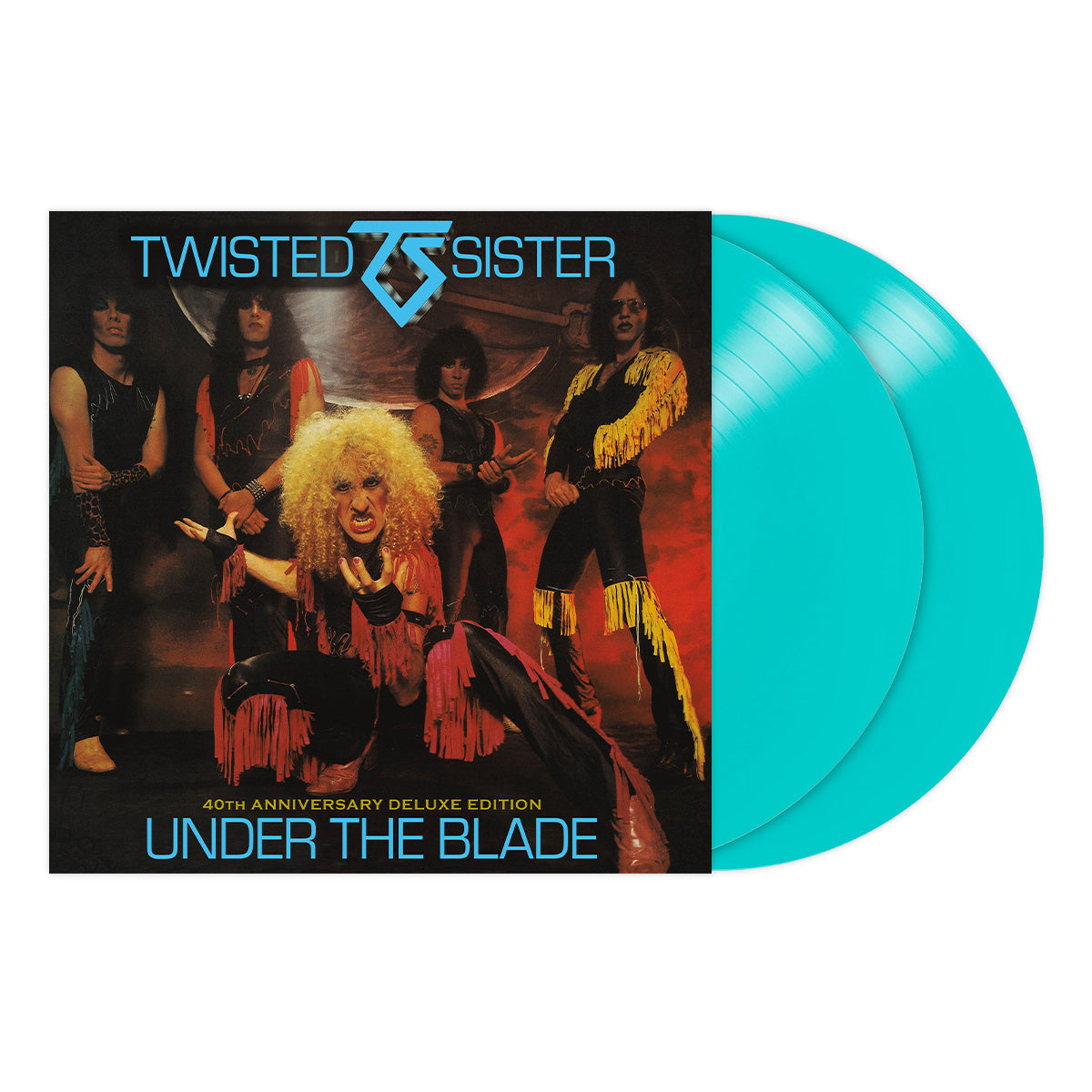 TWISTED SISTER ‘UNDER THE BLADE’ 40TH ANNIVERSARY 2LP (Jay Jay French Signed, Turquoise Vinyl)