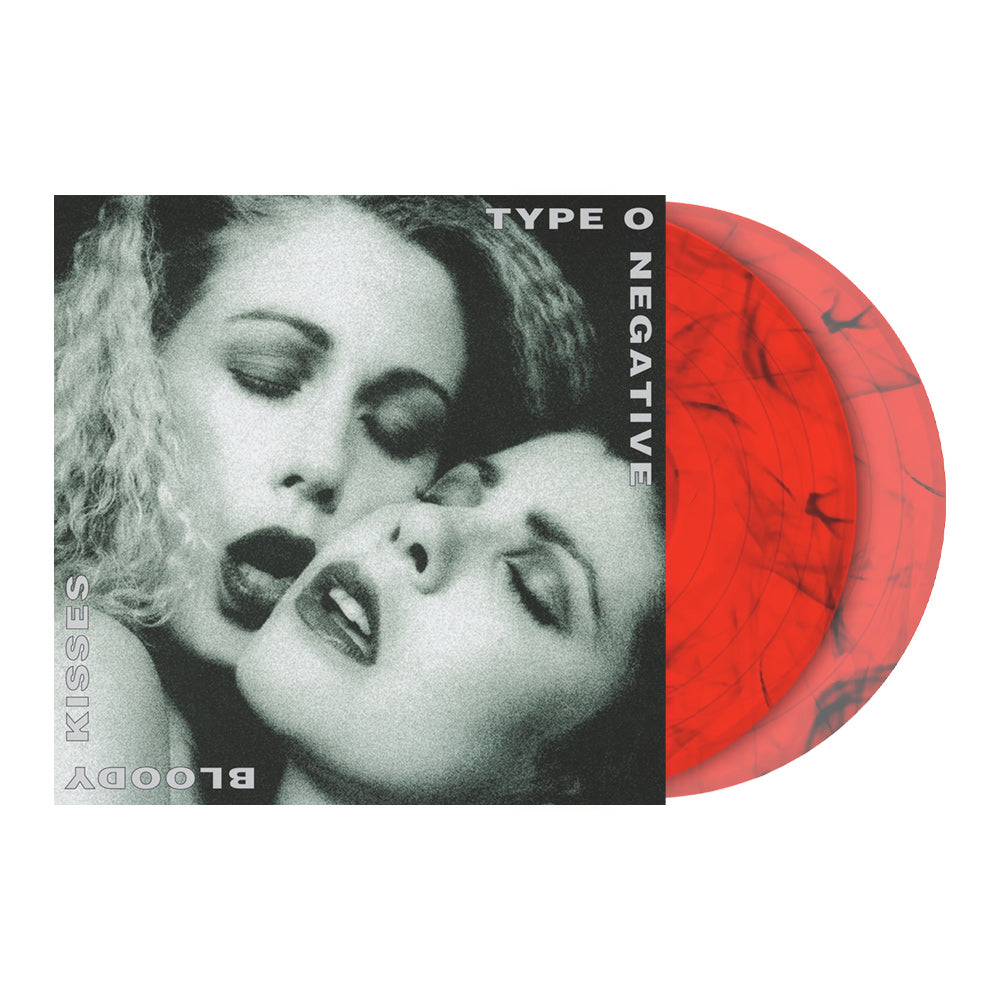 TYPE O NEGATIVE 'BLOODY KISSES' CLEAR RED w/BLACK SWIRL LP + 12X12 PHOTO PRINT SET