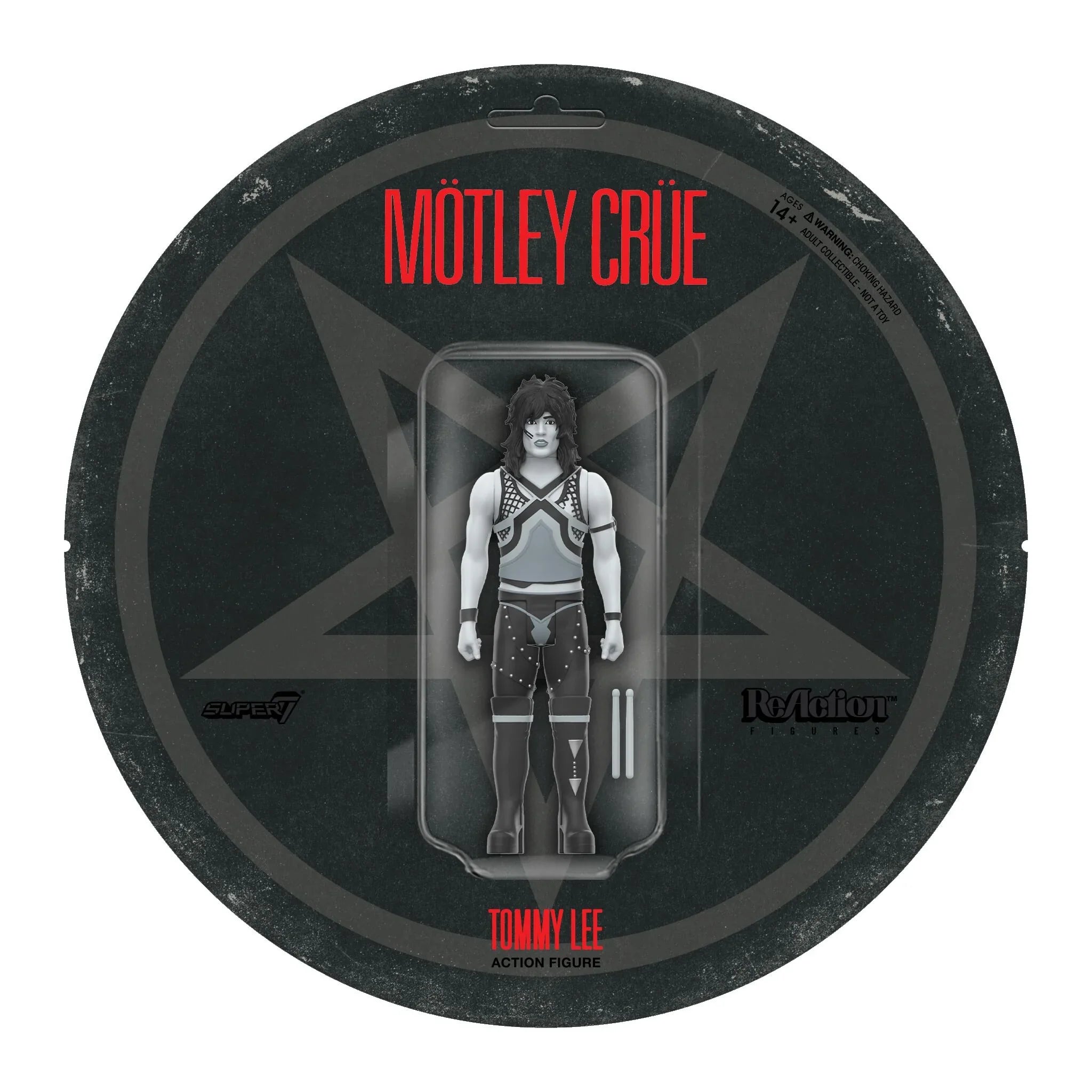 MOTLEY CRUE TOMMY LEE (SHOUT AT THE DEVIL - BLACK & WHITE) REACTION FIGURE WAVE 02