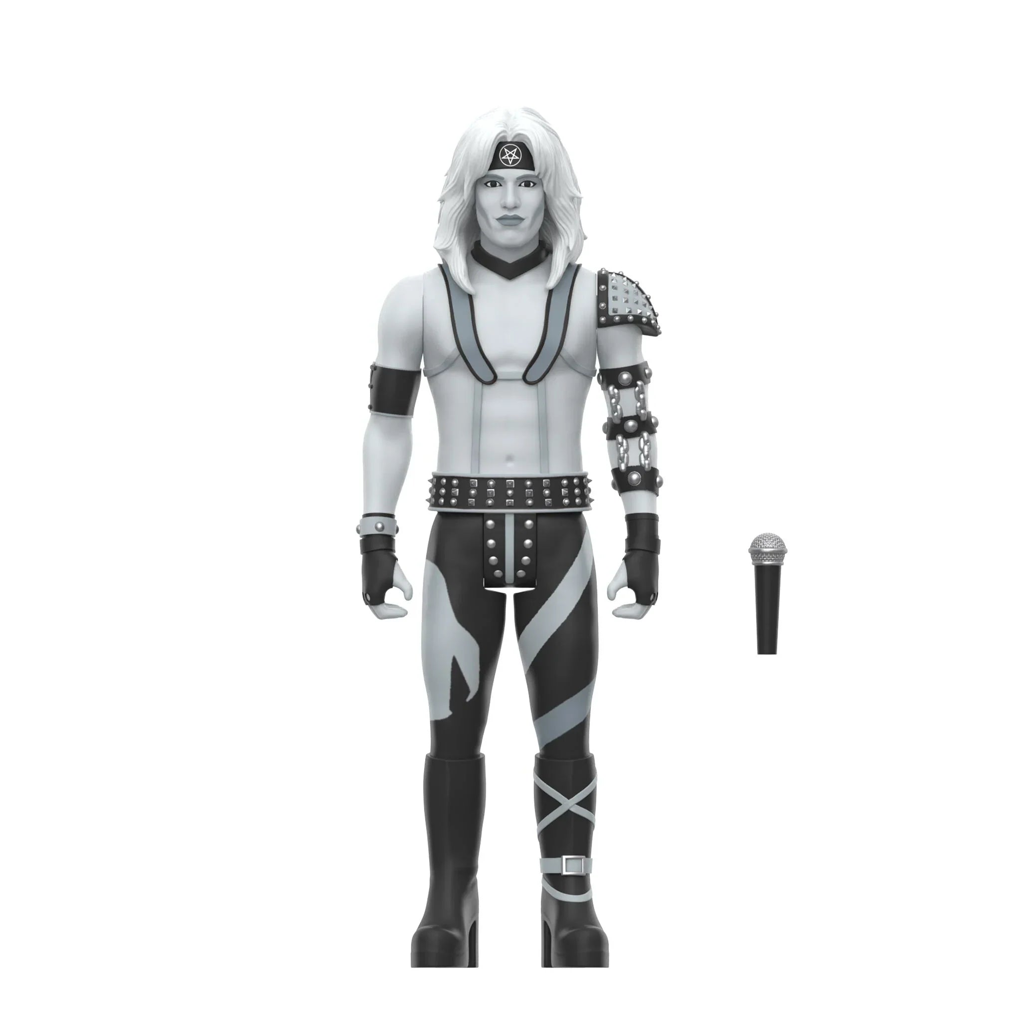 MOTLEY CRUE VINCE NEIL (SHOUT AT THE DEVIL - BLACK & WHITE) REACTION FIGURE WAVE 02