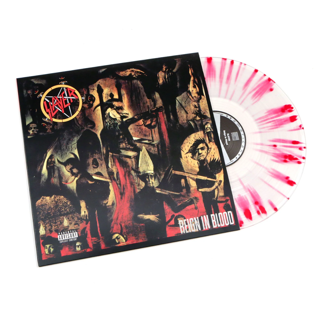 SLAYER 'REIGN IN BLOOD' LP (Clear w/ Red Splatter Vinyl)