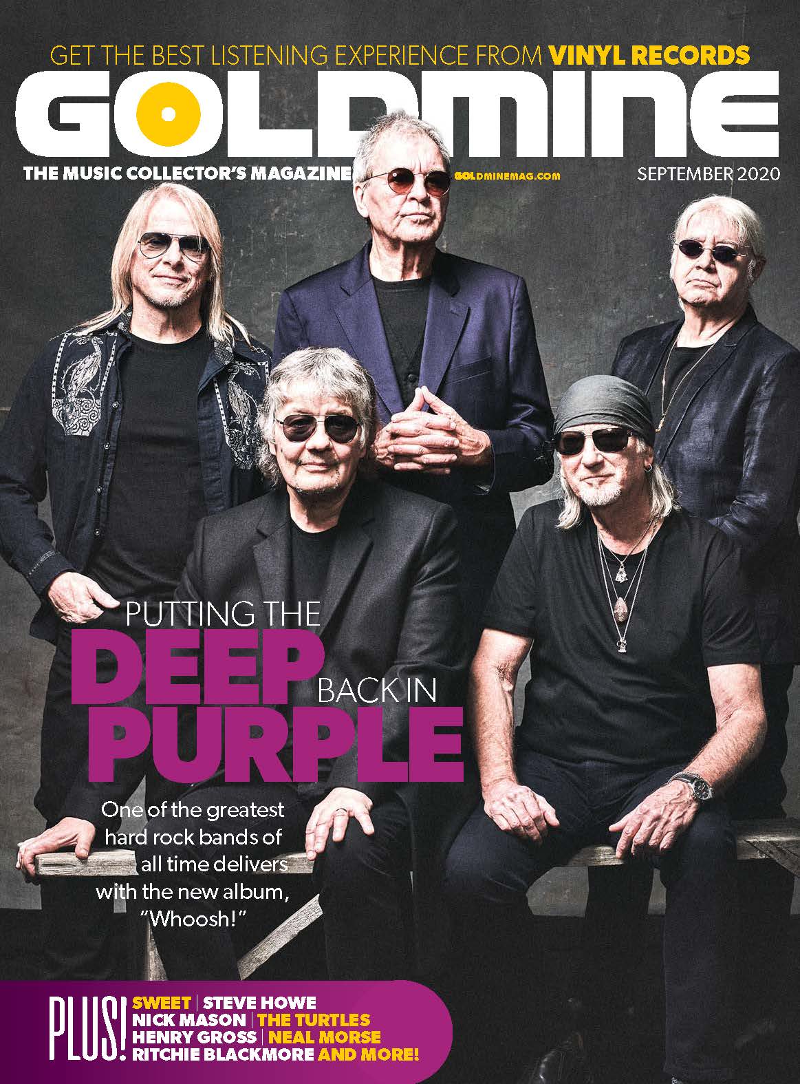 GOLDMINE MAGAZINE: SEPTEMBER 2020 ISSUE FEATURING DEEP PURPLE