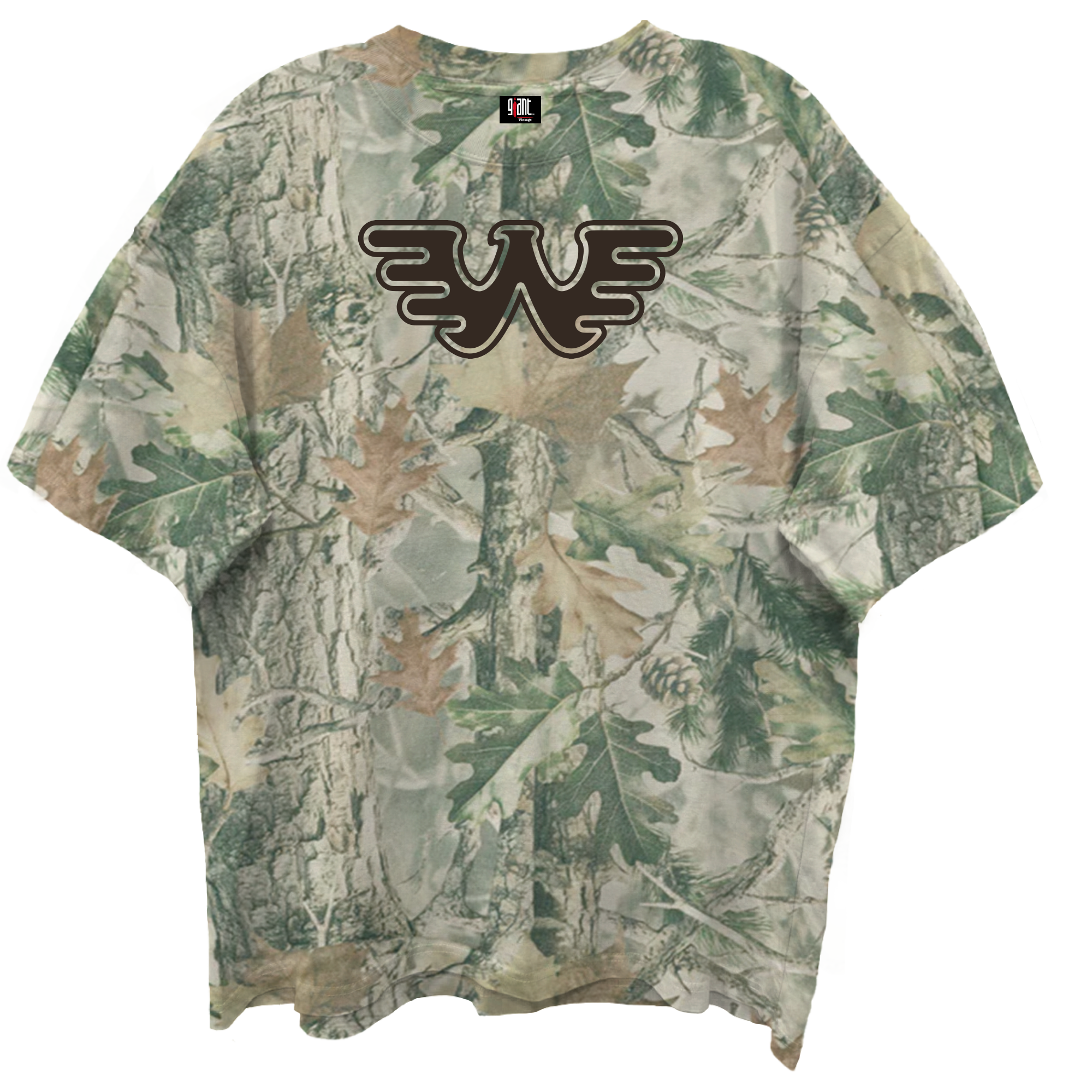 WALYON JENNINGS LOGO SQUARES FRT/BACK WOODLAND CAMO T-SHIRT/S