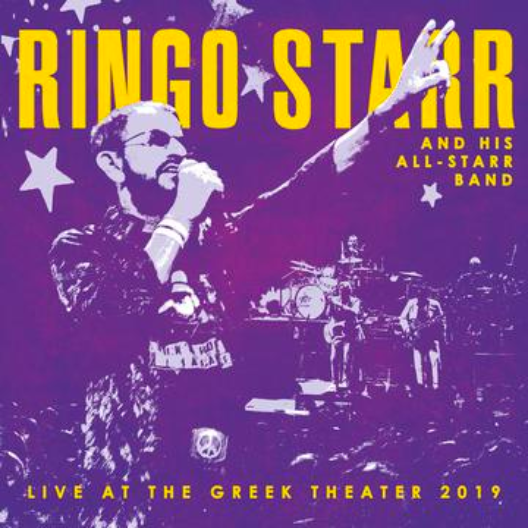 RINGO STARR 'LIVE AT THE GREEK THEATER 2019' 2LP (Canary & Orchid Vinyl) ALBUM COVER