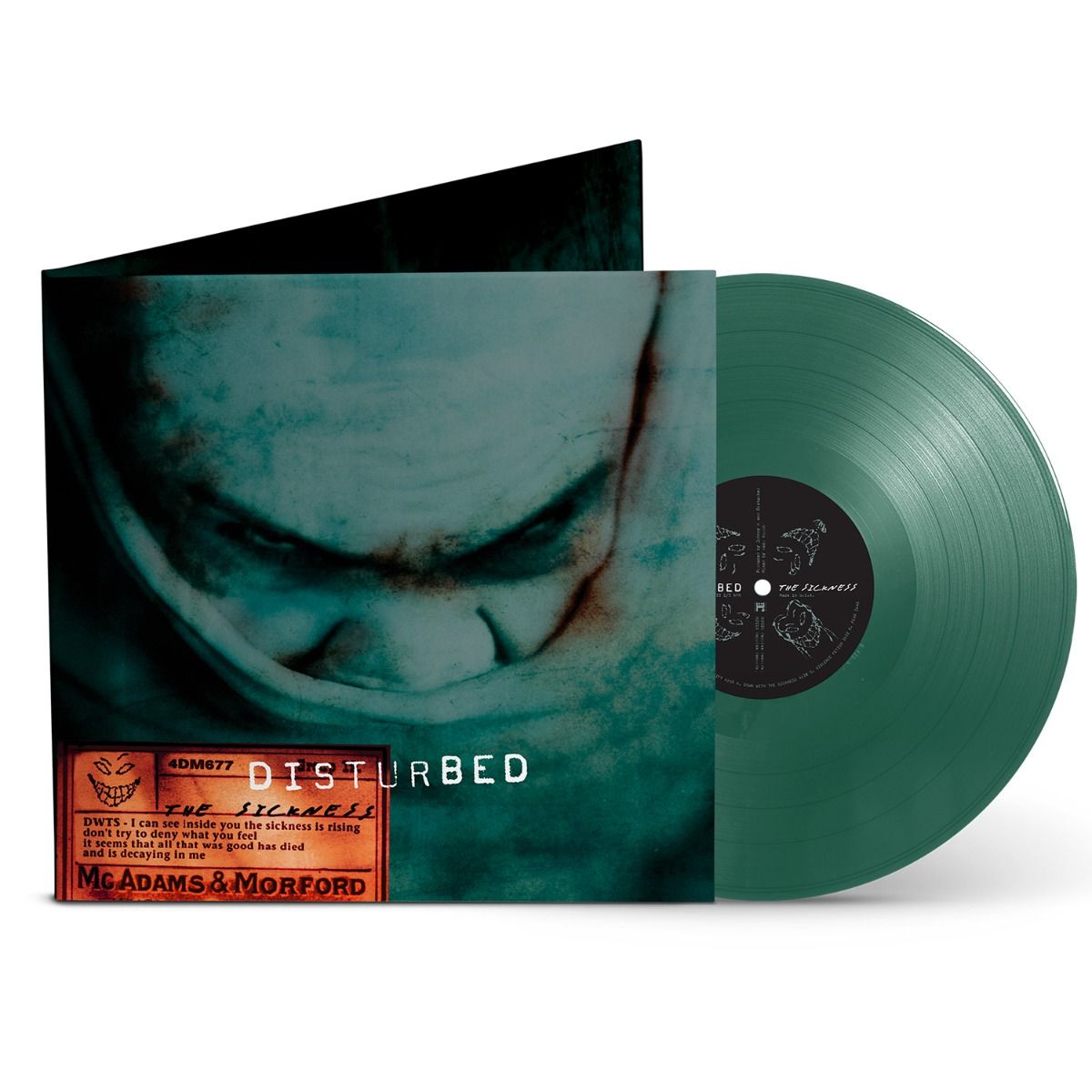 DISTURBED 'THE SICKNESS' LP (25th Anniversary Edition, Green Vinyl)