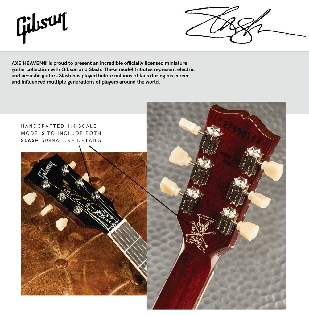 SLASH - GIBSON LES PAUL STANDARD VERMILLION BURST MINI GUITAR