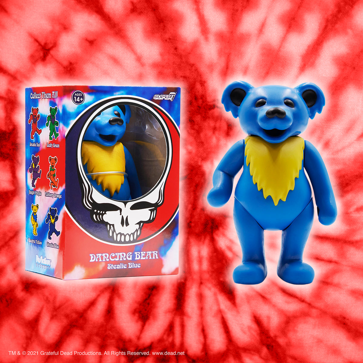 SUPER7 REACTION GRATEFUL DEAD W2 DANCING BEARS BLUE