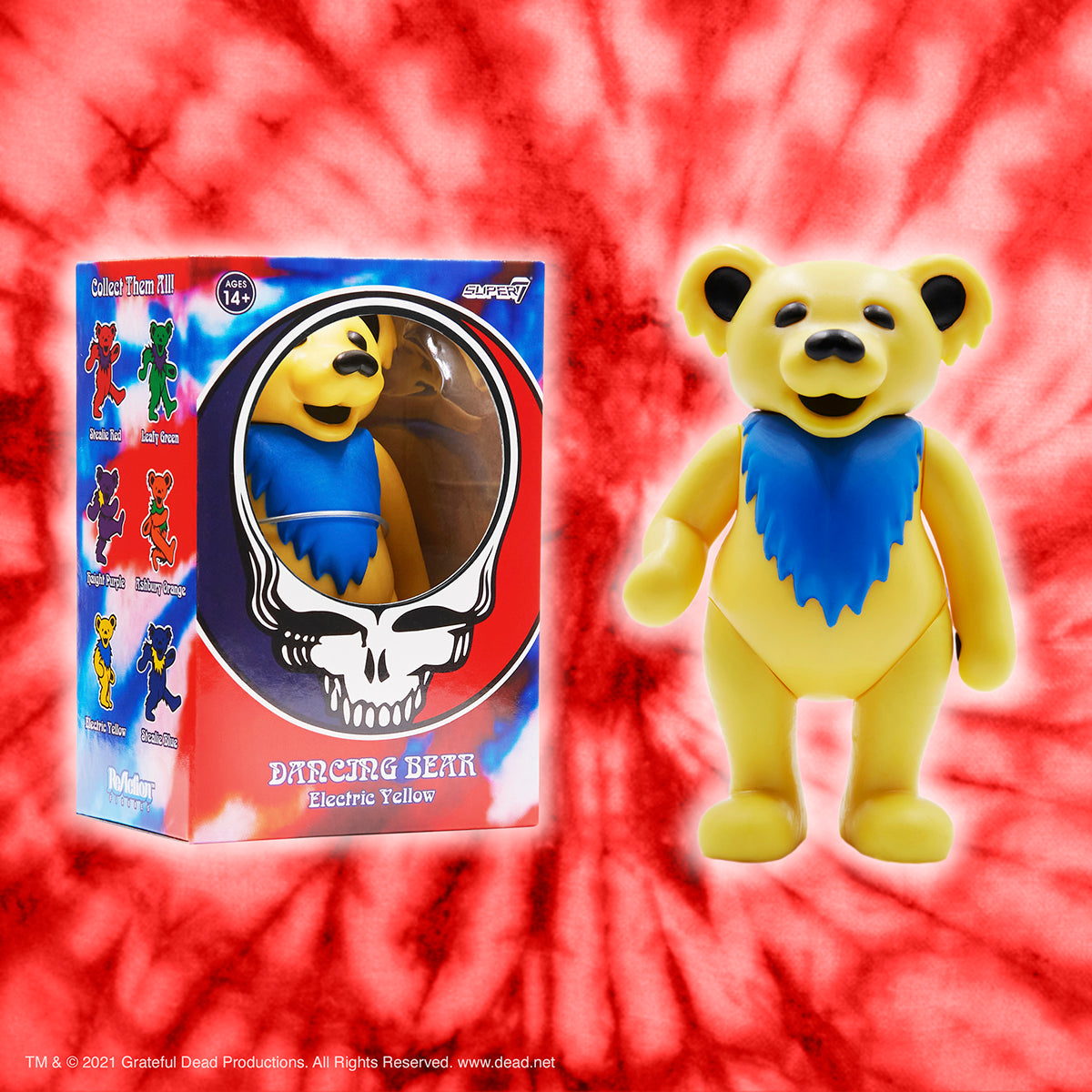 SUPER7 REACTION GRATEFUL DEAD W2 DANCING BEARS YELLOW