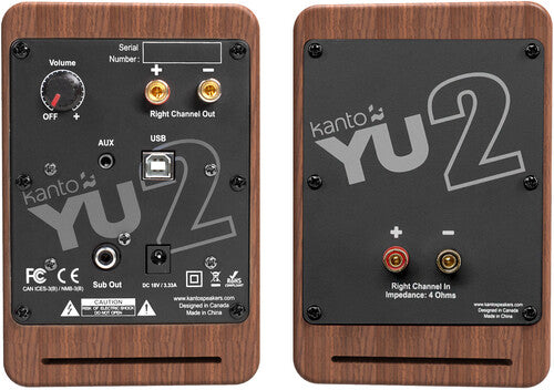 KANTO YU2 WALNUT POWERED DESKTOP SPEAKERS