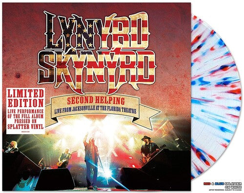 LYNYRD SKYNYRD 'SECOND HELPING - LIVE FROM JACKSONVILLE AT THE FLORIDA THEATRE' LP (Red, White and Blue Vinyl)