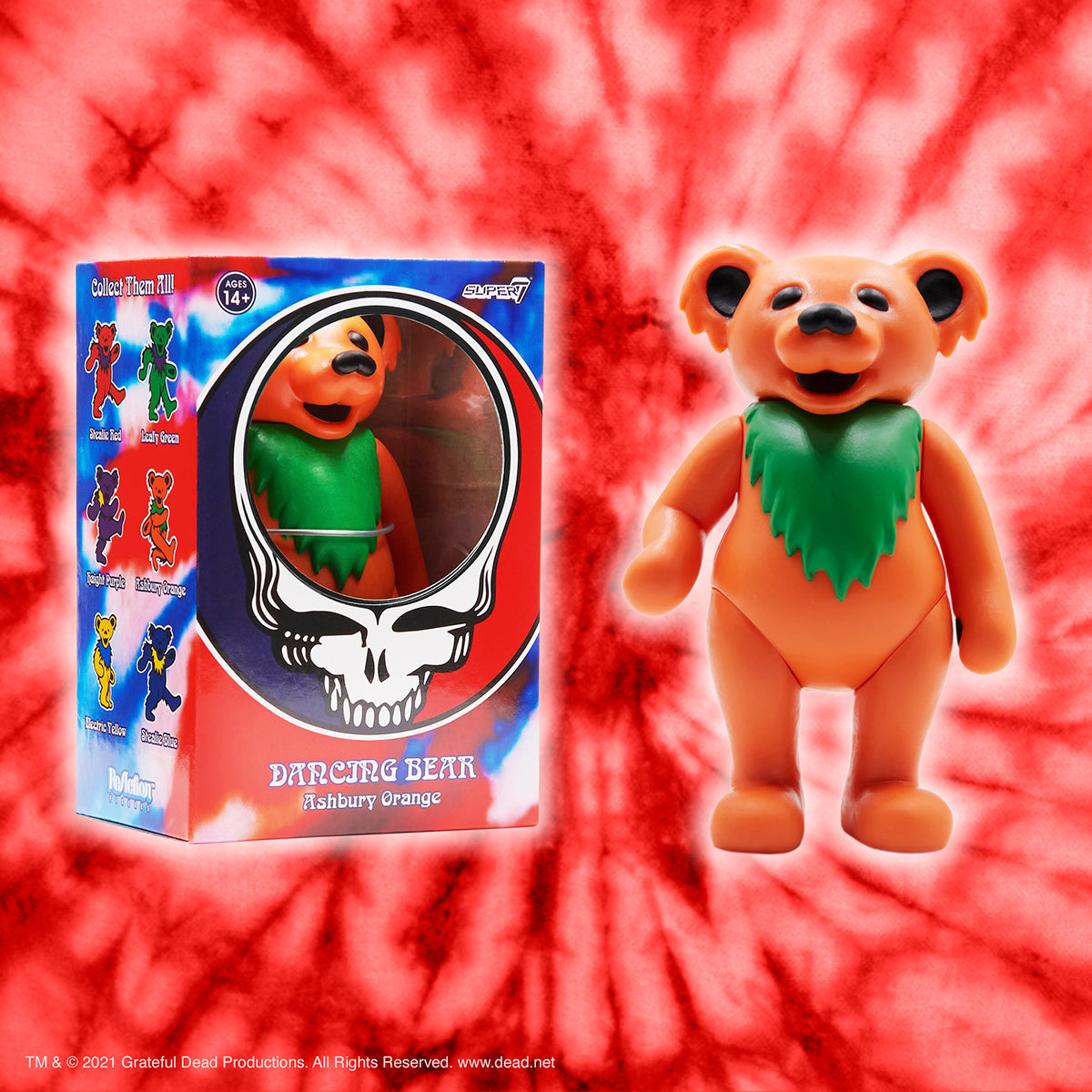 SUPER7 REACTION GRATEFUL DEAD W2 DANCING BEARS ORANGE