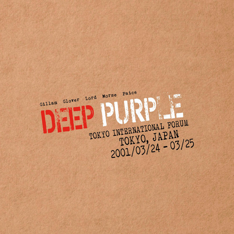 DEEP PURPLE 'LIVE IN TOKYO 2001' 4LP (Limited Edition, Red & Clear 'Flag of Japan' Vinyl)