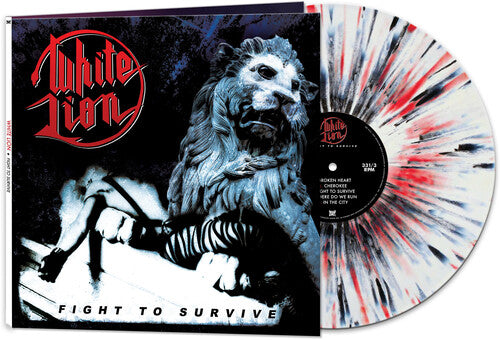 WHITE LION 'FIGHT TO SURVIVE' 2LP (Limited Edition, White/Black/Red Splatter Vinyl)