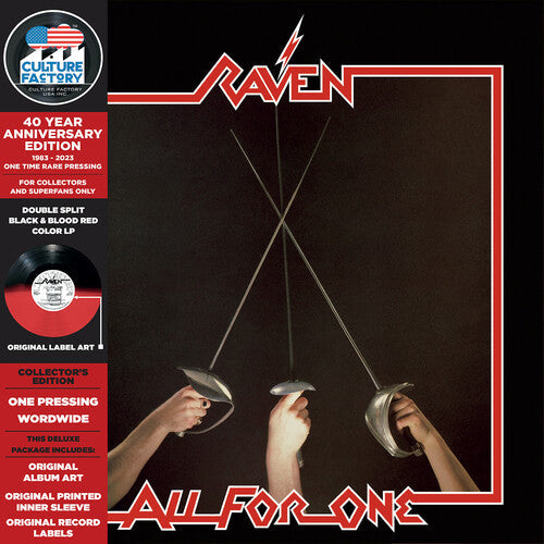 RAVEN 'ALL FOR ONE' LP (Black & Blood Red Vinyl)