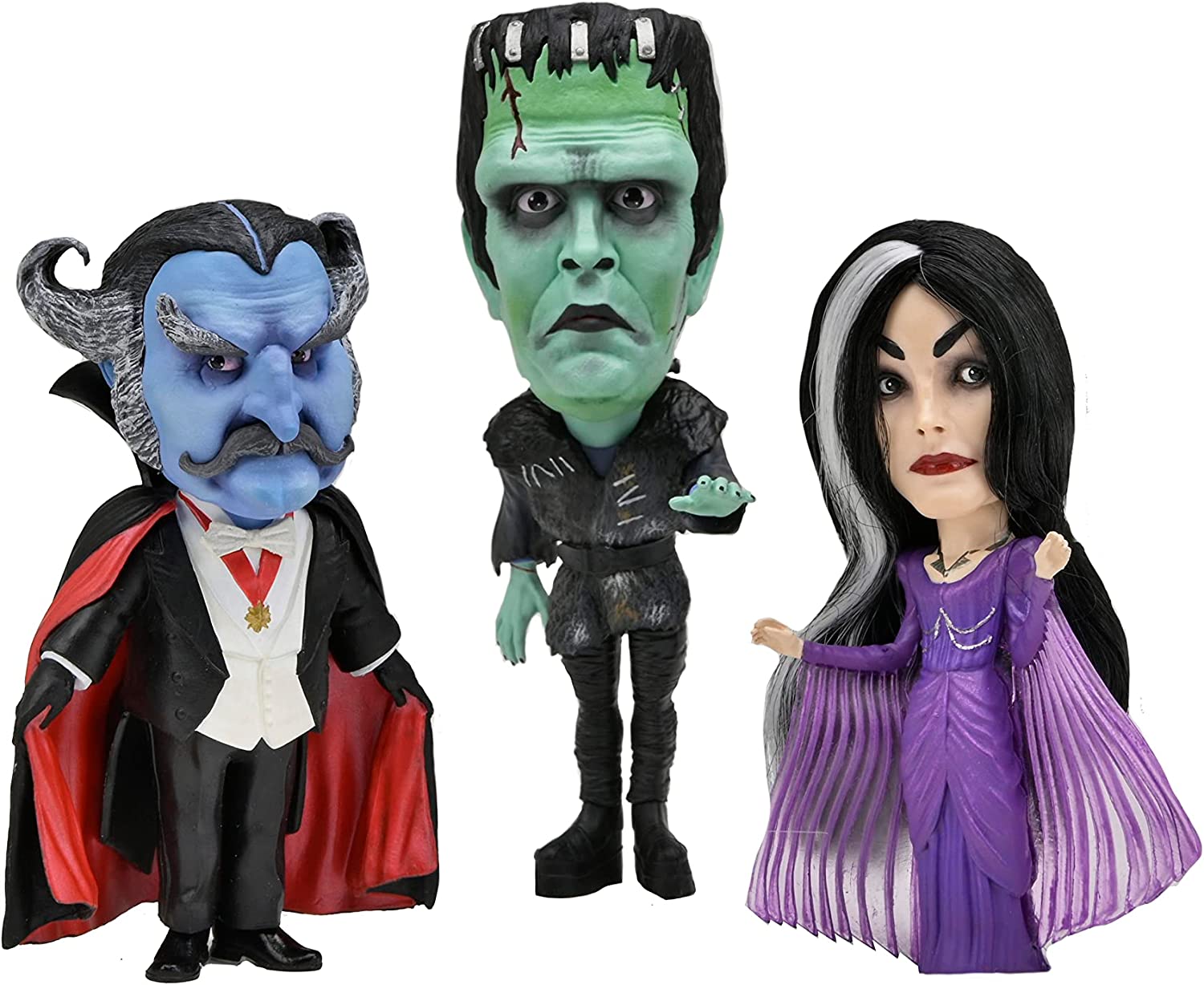 ROB ZOMBIE'S THE MUNSTERS - LITTLE BIG HEAD 3 PACK - NECA CLOTHED FIGURES