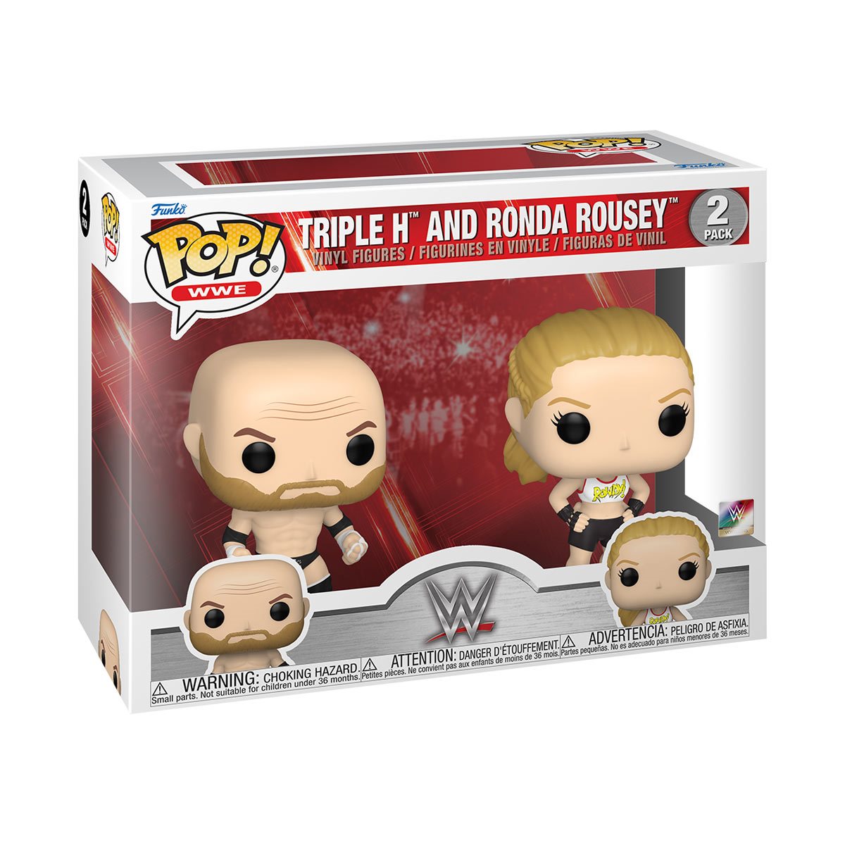 TRIPLE H AND RONDA ROUSEY FUNKO POP! WWE FIGURE 2 PACK