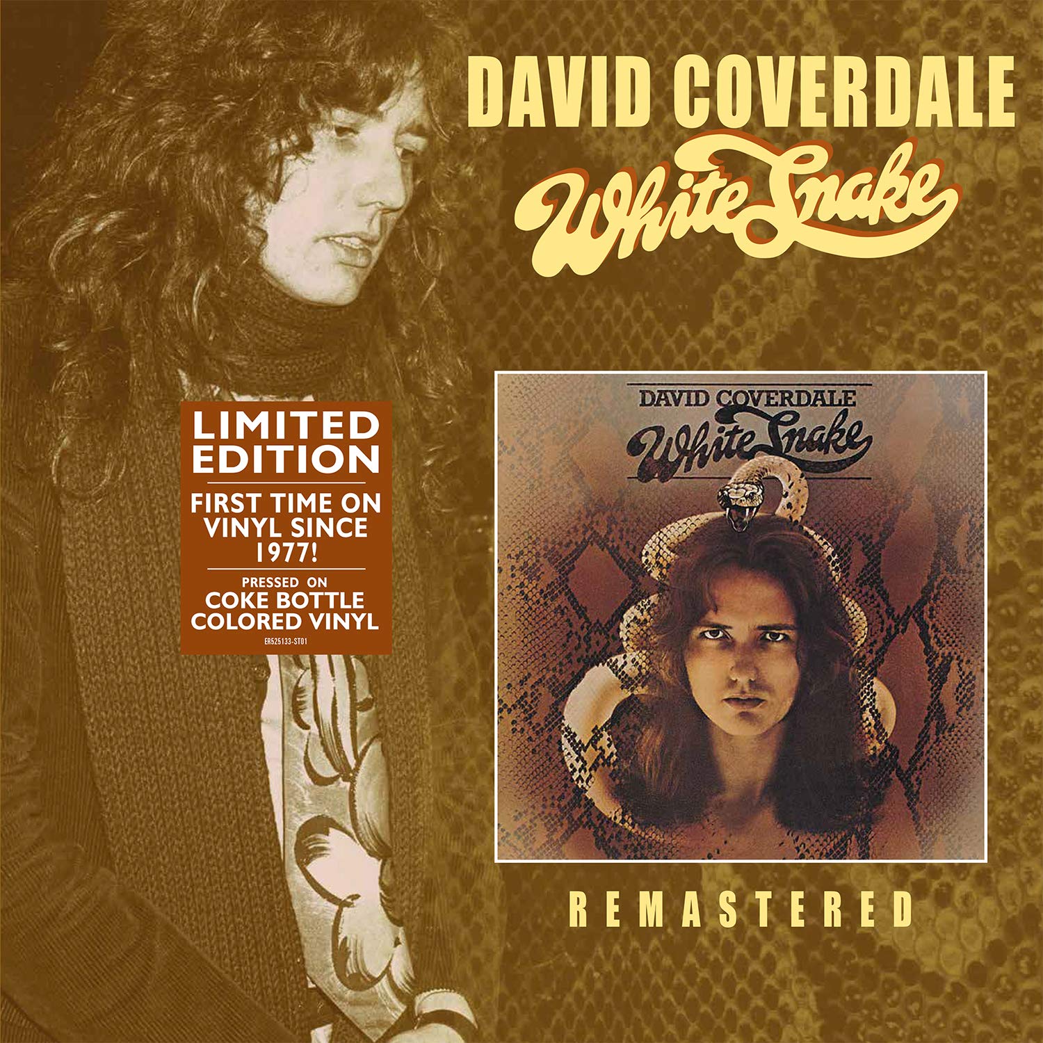 DAVID COVERDALE 'WHITE SNAKE' LP (Coke Bottle Clear Vinyl)