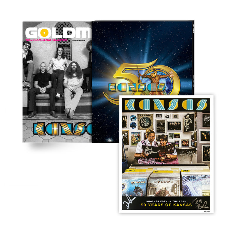 GOLDMINE MAGAZINE: APRIL/MAY 2023 ISSUE FEATURING KANSAS ALT COVER HAND-NUMBERED SLIPCASE + SIGNED PRINT