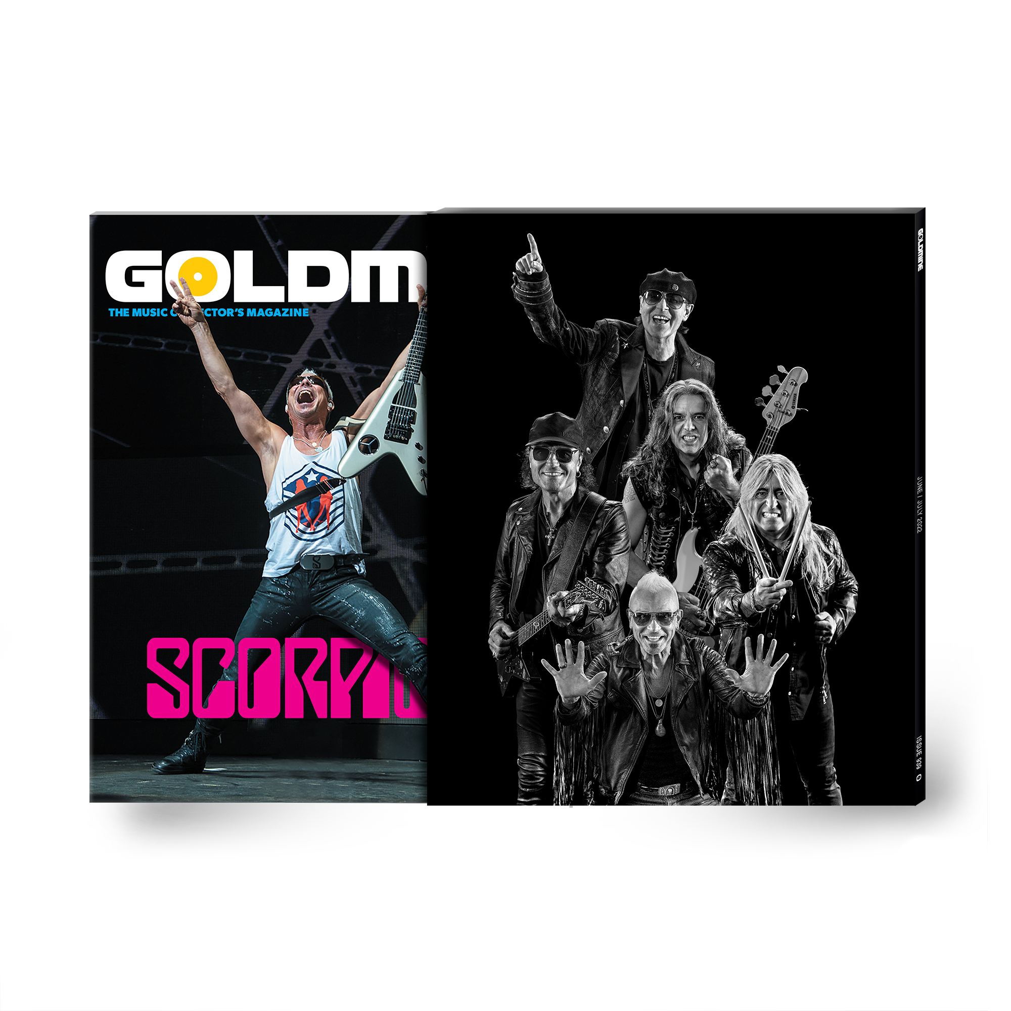 GOLDMINE MAGAZINE: JUNE/JULY 2022 ISSUE ALT COVER FEATURING SCORPIONS - HAND-NUMBERED SLIPCASE & PHOTO PRINT