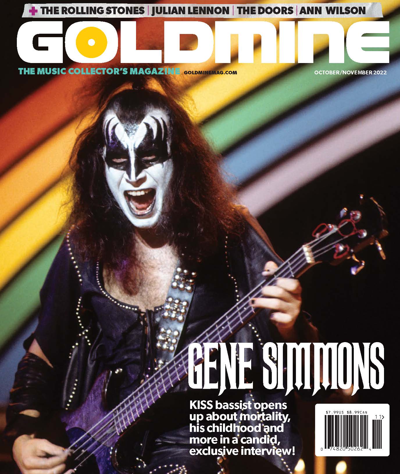 GOLDMINE MAGAZINE: OCT/NOV 2022 ISSUE FEATURING KISS' GENE SIMMONS