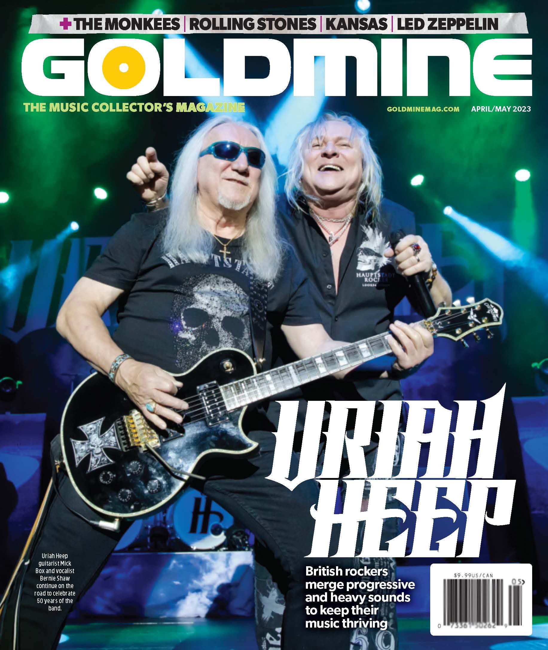 GOLDMINE MAGAZINE: APRIL/MAY 2023 ISSUE FEATURING URIAH HEEP