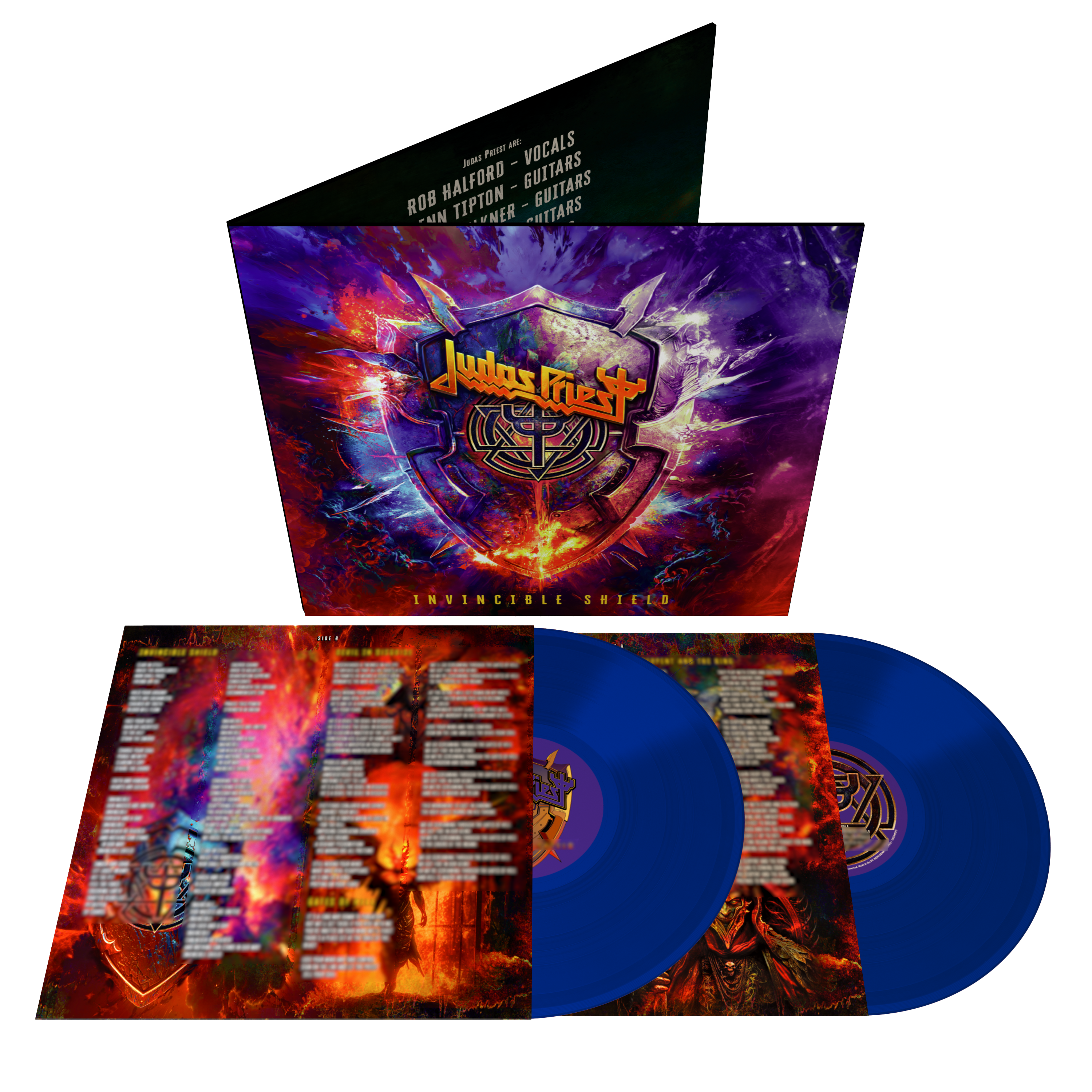 JUDAS PRIEST ‘INVINCIBLE SHIELD’ 2LP (Limited Edition – Only 1,000 made, Blue Vinyl)