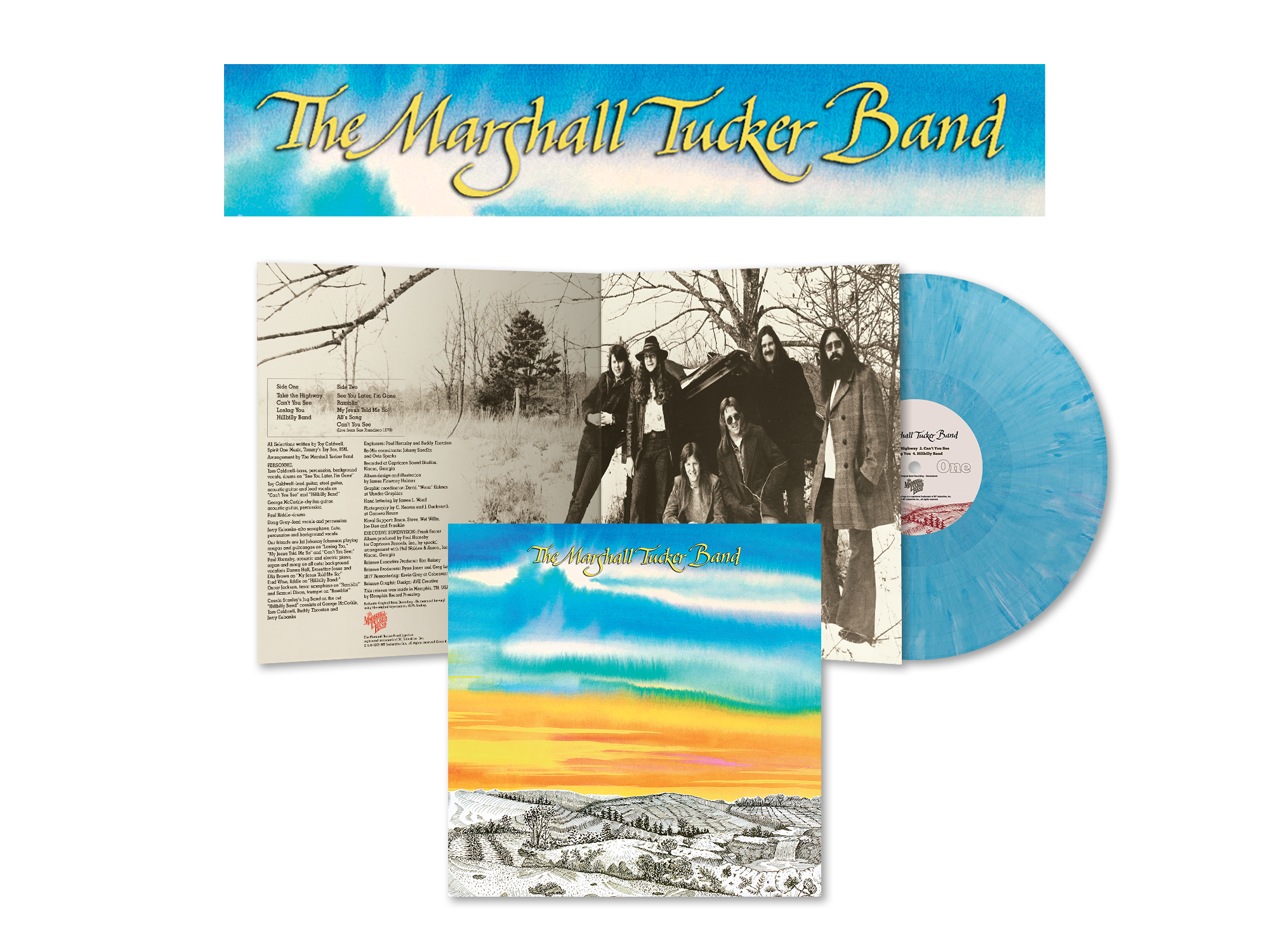 THE MARSHALL TUCKER BAND ‘THE MARSHALL TUCKER BAND’ LP (Limited Edition – Only 300 made, Sky Blue Vinyl)
