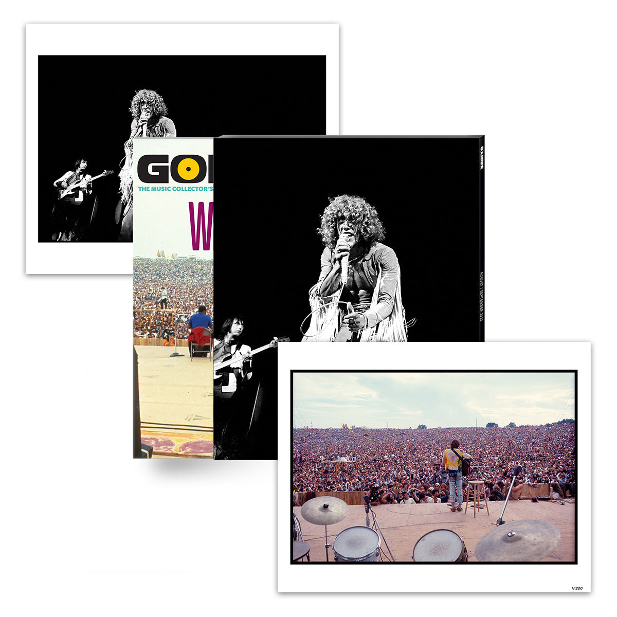 GOLDMINE MAGAZINE: AUG/SEPT 2022 ISSUE ALT COVER FEATURING WOODSTOCK ALT COVER HAND-NUMBERED SLIPCASE & PHOTO PRINTS BY HENRY DILTZ