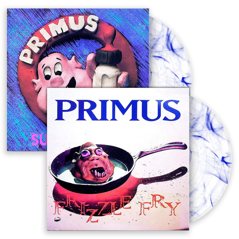 PRIMUS 'FRIZZLE FRY' & 'SUCK ON THIS' LP BUNDLE (Clear w/ Blue Swirls)