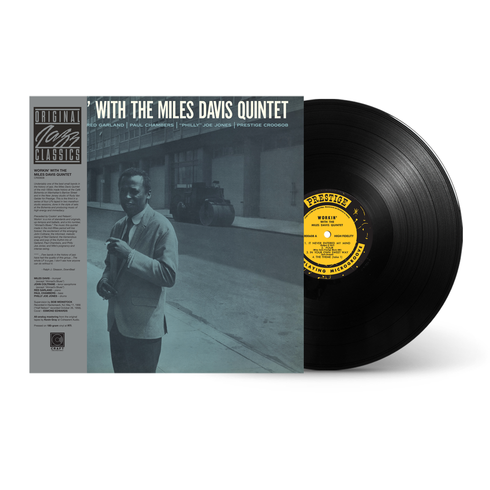 MILES DAVIS QUINTET 'WORKIN' WITH THE MILES DAVIS QUINTET (ORIGINAL JAZZ CLASSICS SERIES)' LP