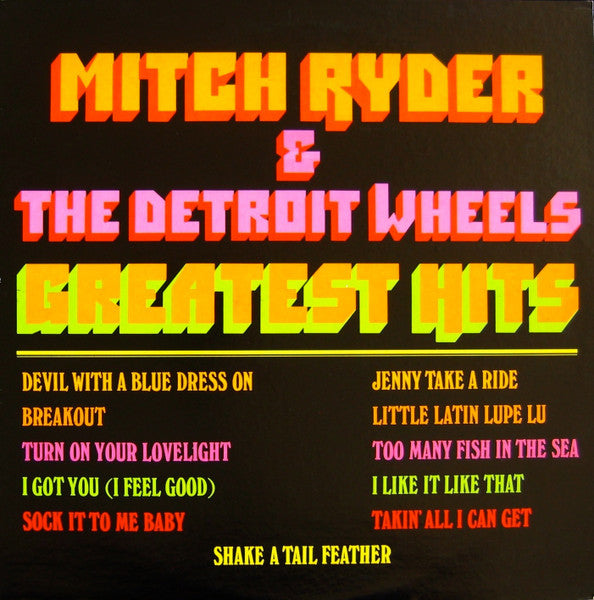 MITCH  RYDER & THE DETROIT WHEELS 'ALL MITCH RYDER HITS - ORIGINAL GREATEST HITS' LP
