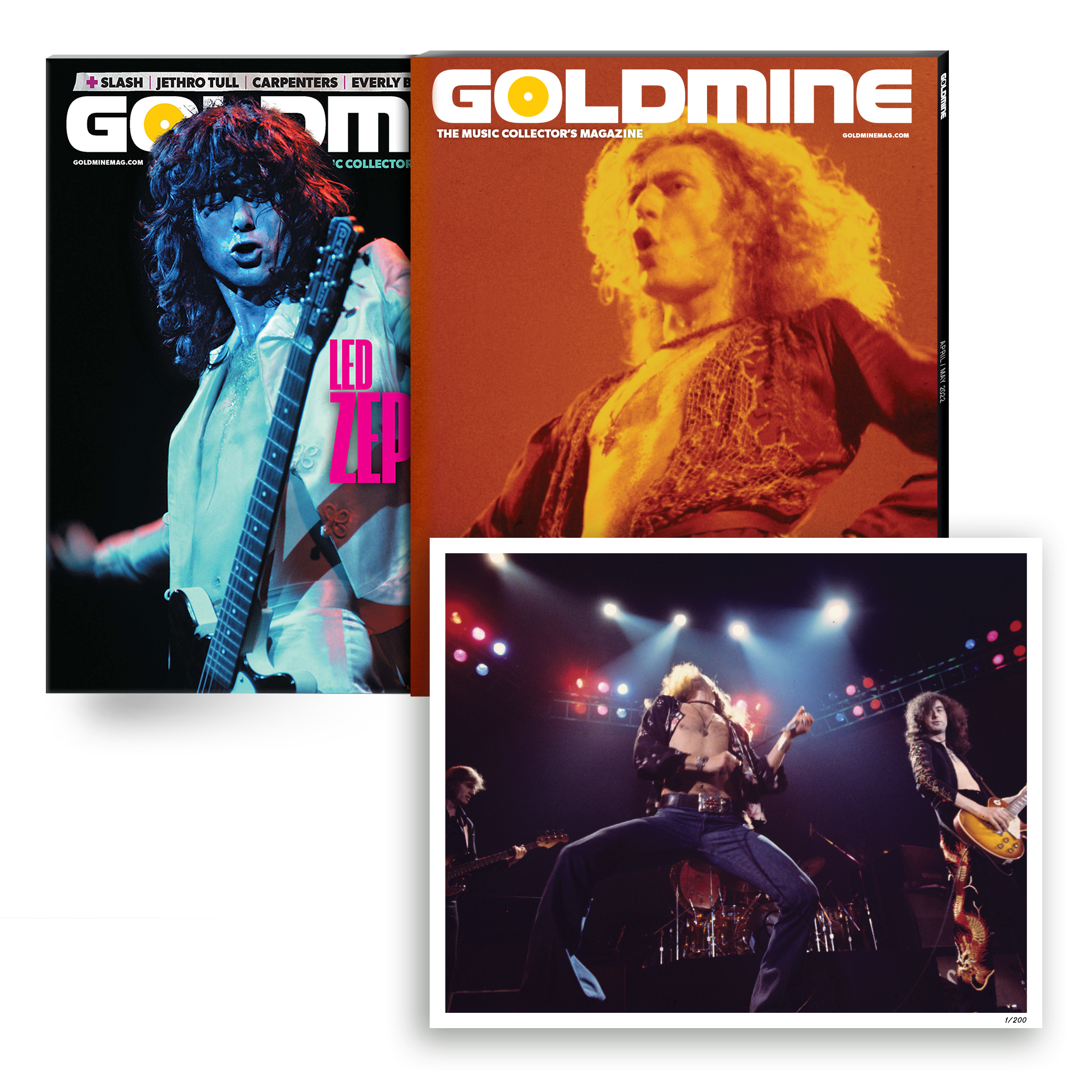 GOLDMINE x ZEPPELIN APR/MAY 2022 ALTERNATE COVER ISSUE WITH HAND-NUMBERED SLIPCASE & EXCLUSIVE PHOTO PRINT - LIMITED TO 200