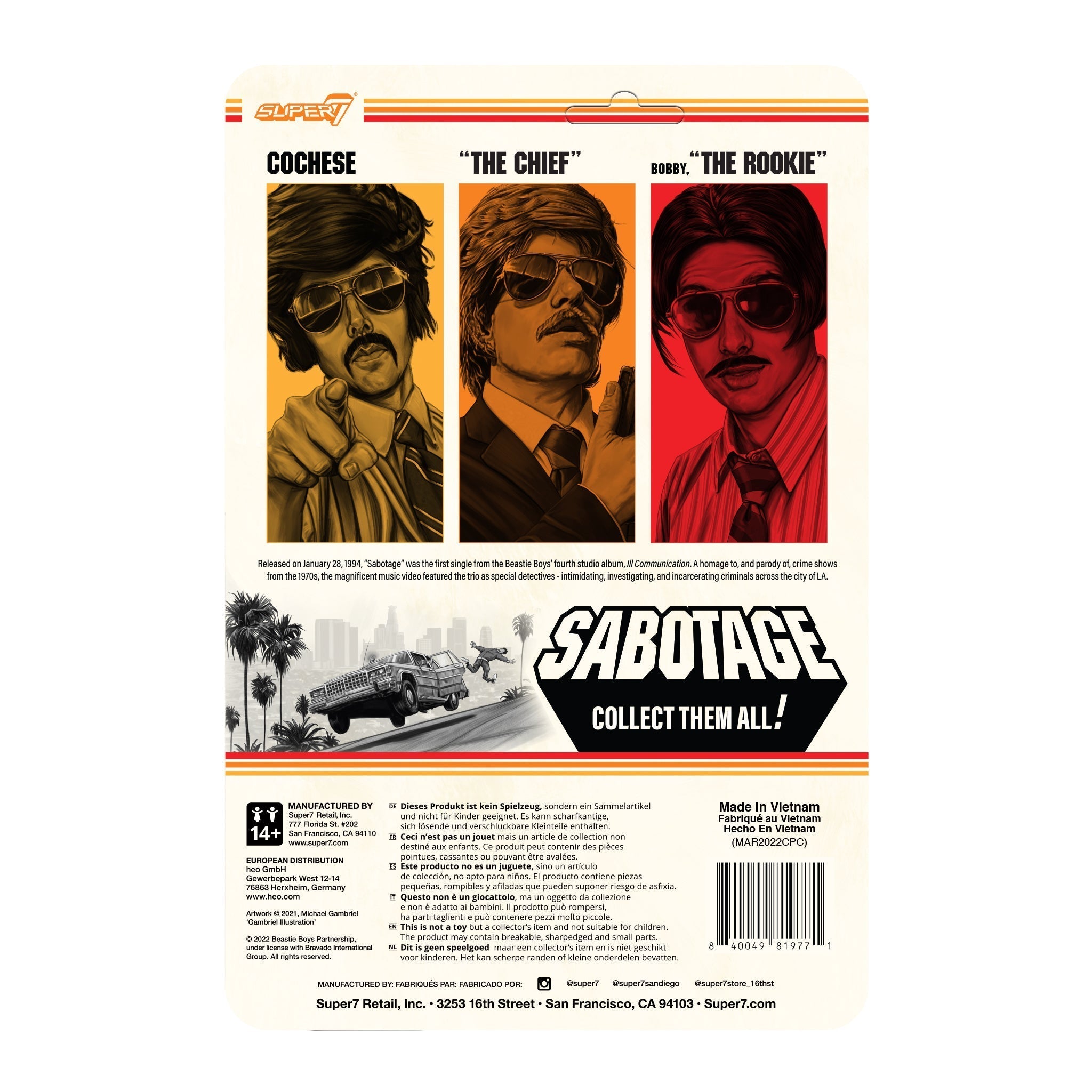 BEASTIE BOYS "THE ROOKIE" SABOTAGE WAVE1 REACTION ACTION FIGURE