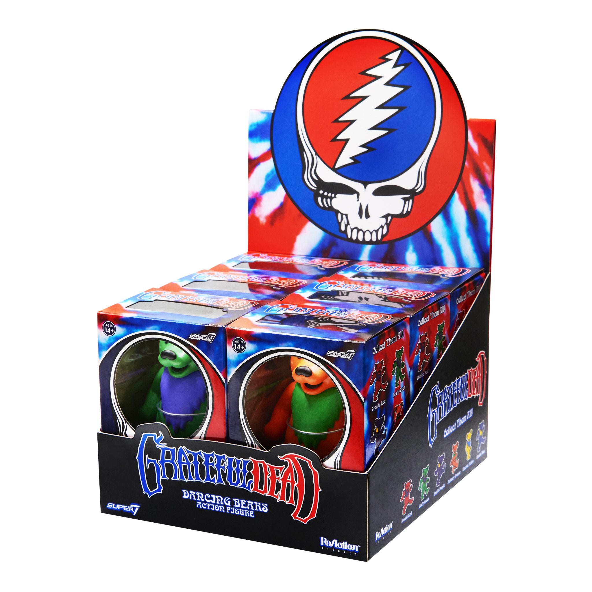 SUPER7 REACTION GRATEFUL DEAD W2 DANCING BEARS SET