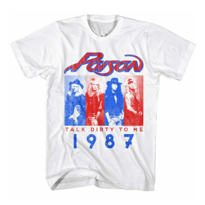 POISON 'TALK DIRTY 1987 TOUR' T-SHIRT