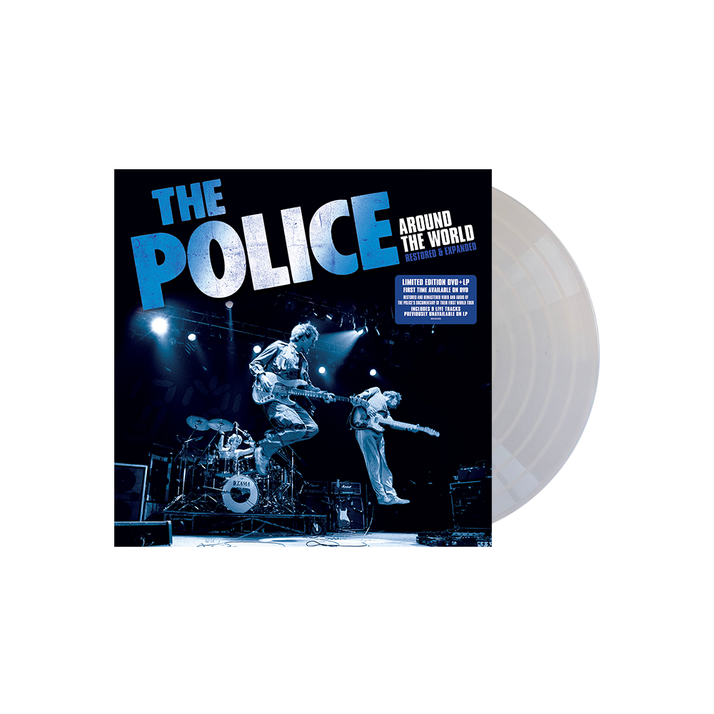 THE POLICE 'AROUND THE WORLD RESTORED & EXPANDED' LP + DVD  (Silver Vinyl)