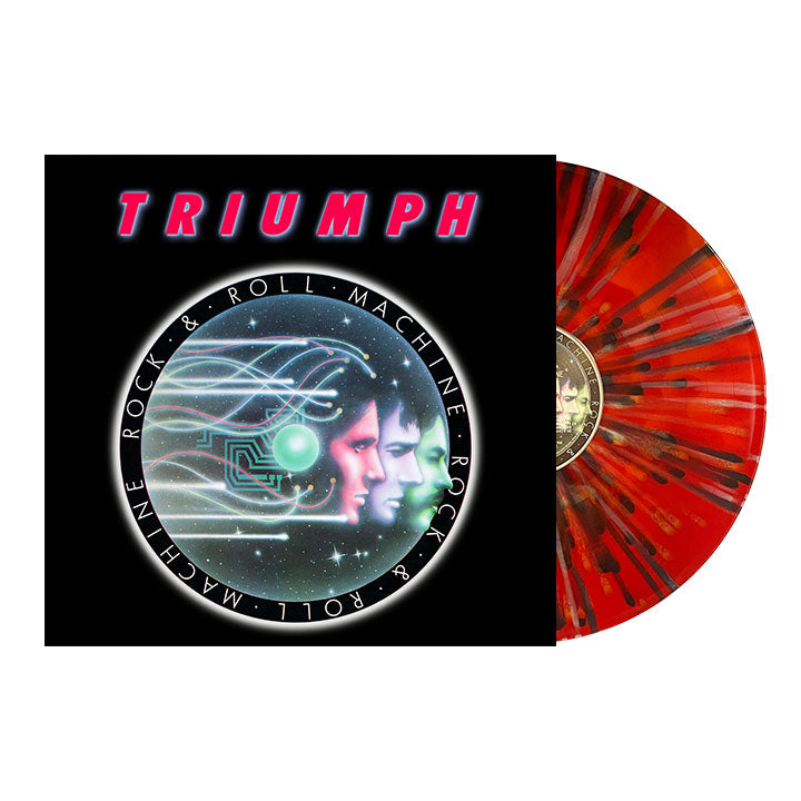 TRIUMPH ‘ROCK & ROLL MACHINE’ LP (Limited Edition – Only 300 made, Red w/ Black, Blue & Orange Splatter Vinyl)