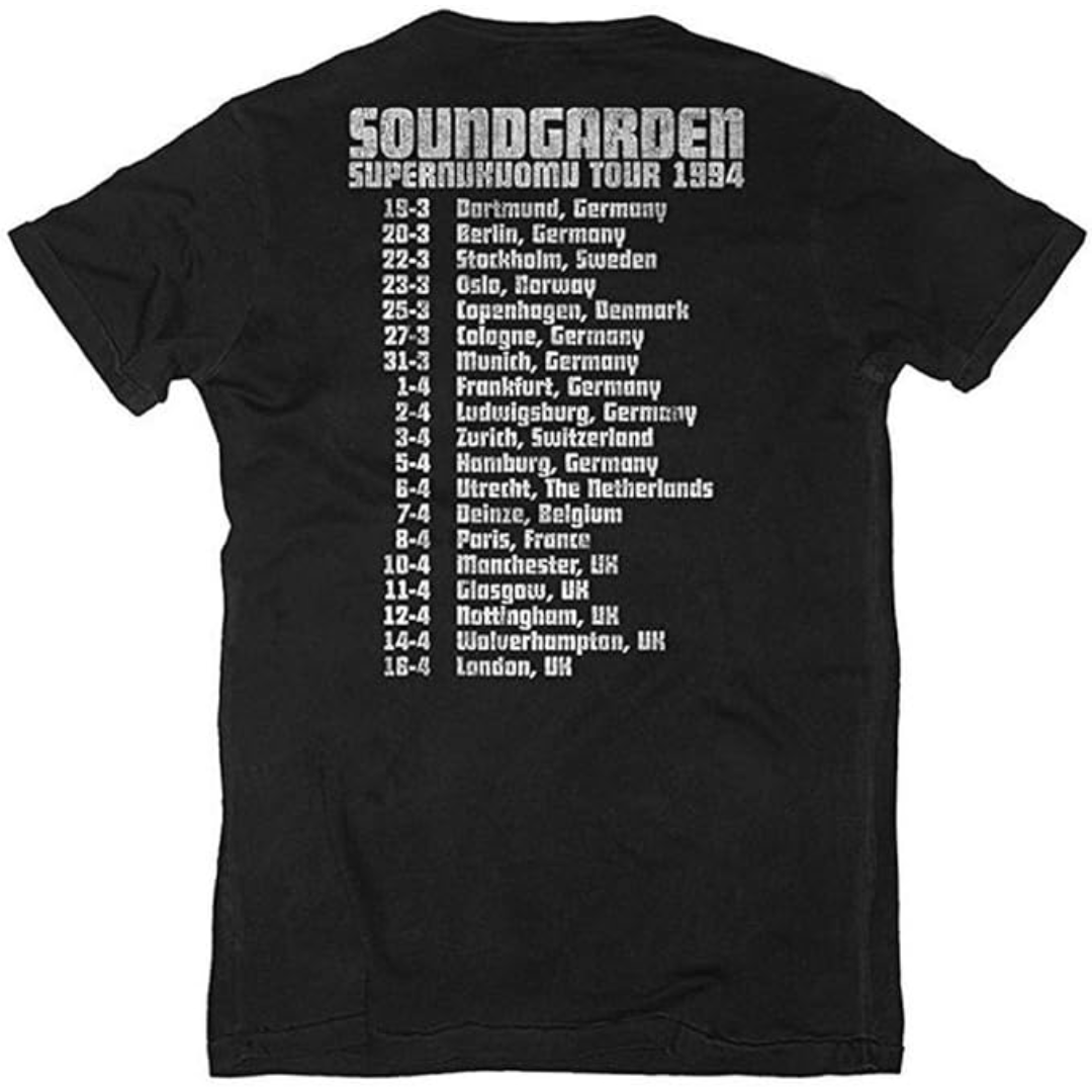 SOUNDGARDEN 'SUPERUNKNOWN SPIRAL 94 TOUR' T-SHIRT
