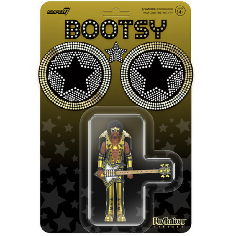BOOTSY COLLINS BLACK & GOLD REACTION FIGURE PACKAGING