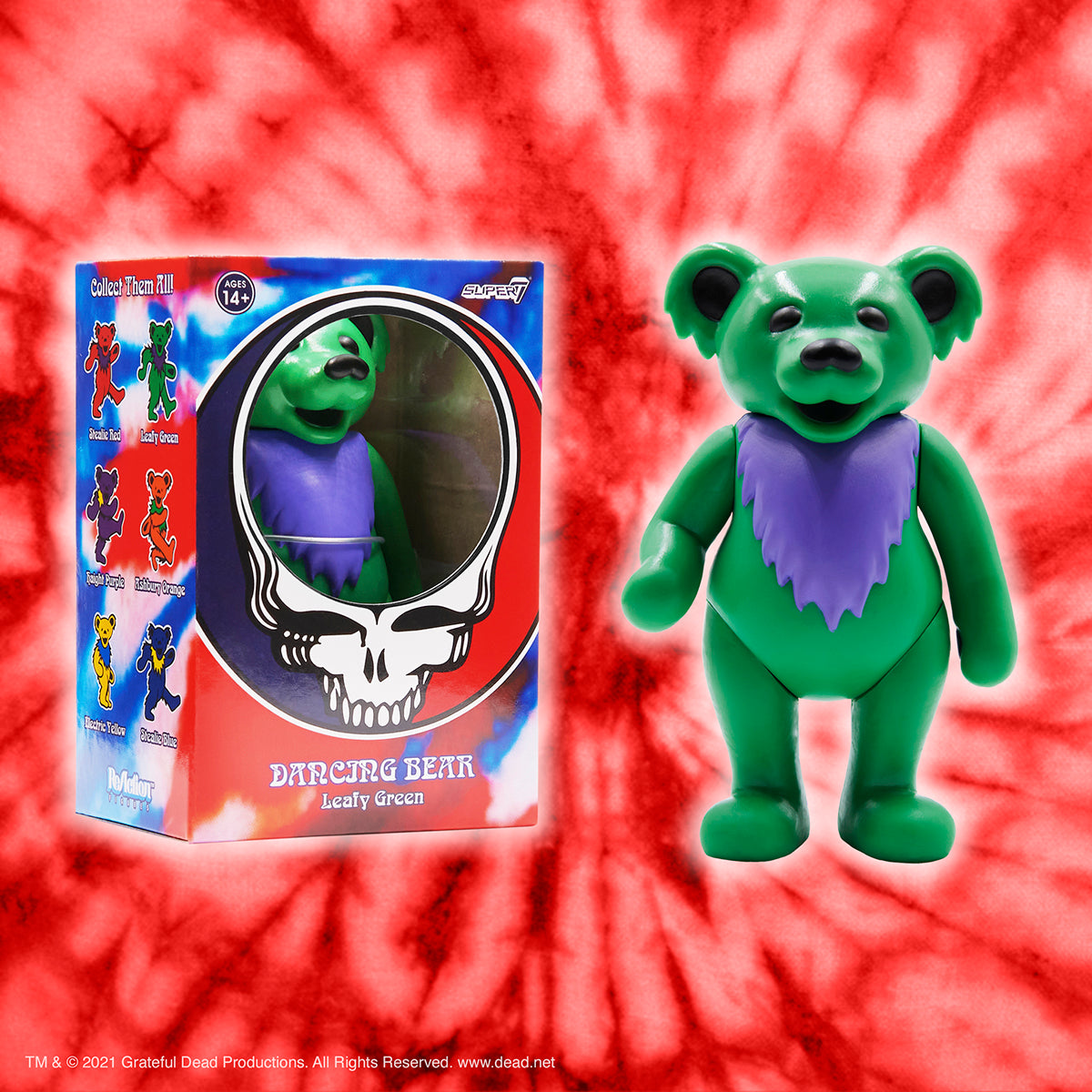 SUPER7 REACTION GRATEFUL DEAD W2 DANCING BEARS GREEN