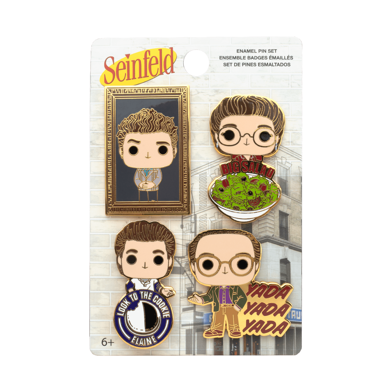 SEINFELD ALL CHARACTER FUNKO POP! 4 PACK PIN SET