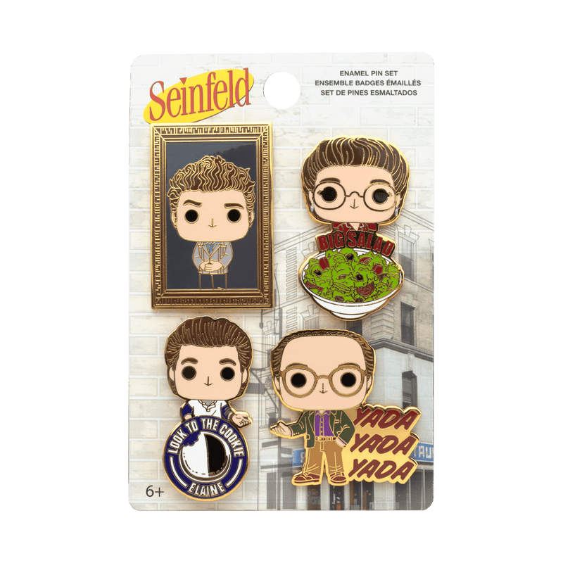 SEINFELD ALL CHARACTER FUNKO POP! 4 PACK PIN SET