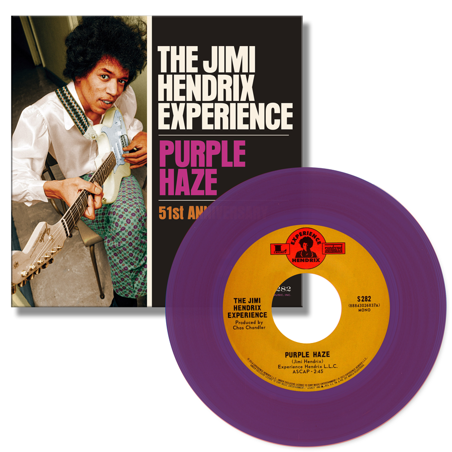 JIMI HENDRIX 'PURPLE HAZE 51ST ANNIVERSARY' 7" EP (Purple Vinyl)