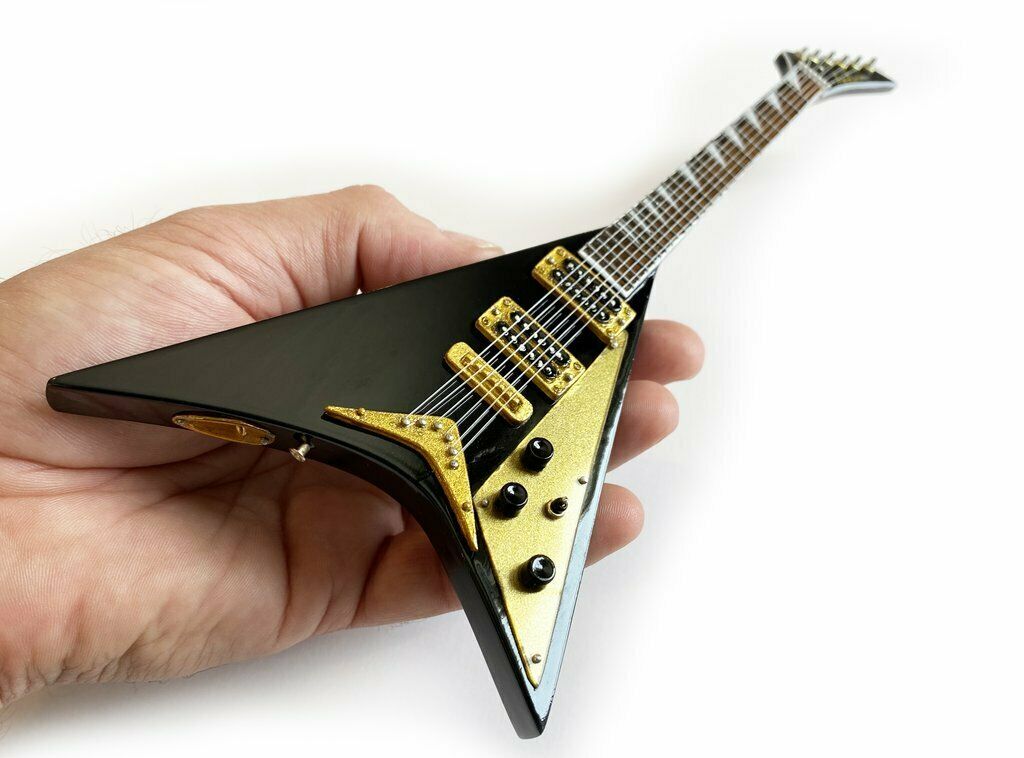 RANDY RHOADS - BLACK CONCORDE V MINI GUITAR