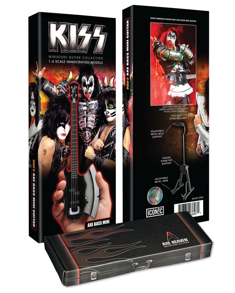 KISS - GENE SIMMONS - SIGNATURE AXE BASS MINI GUITAR