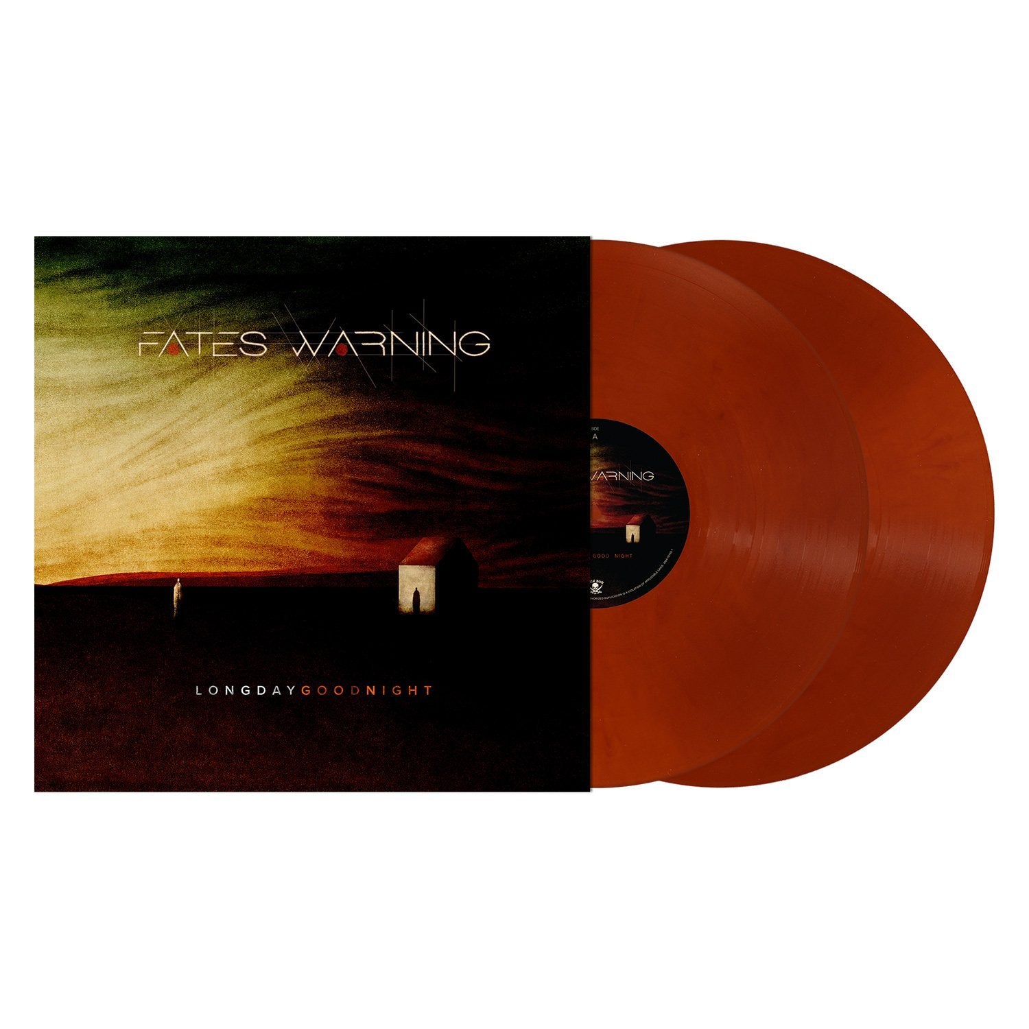 FATES WARNING 'LONG DAY GOOD NIGHT' ORANGE AND RED MARBLE 2LP