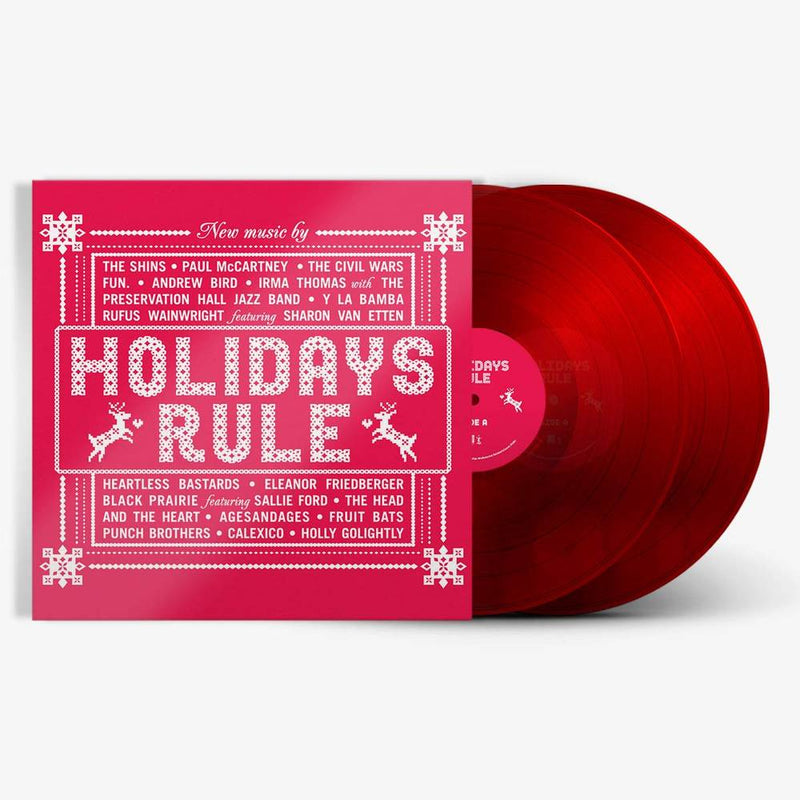 'HOLIDAYS RULE' RED 2LP (Red Vinyl) - Shins, Paul McCartney, Rufus Wainwright, Fruit Bats, more