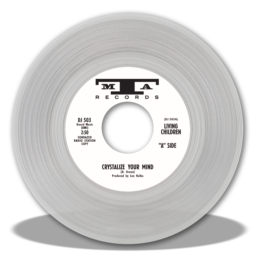 LIVING CHILDREN 'CRYSTALIZE YOUR MIND / NOW IT'S OVER' CLEAR 7"